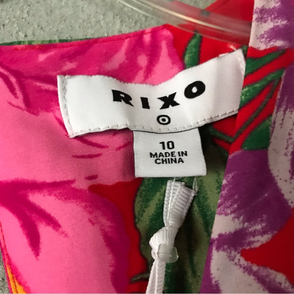 Rixo For Target Floral Open Back Cascade Ruffle Dress - Picture 8 of 14